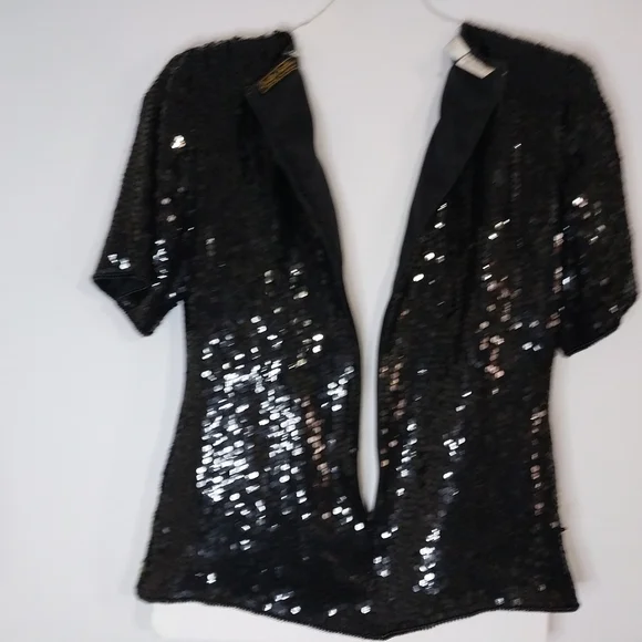 Creative Recreation Black Sequin Top with Multicolor Accents - Picture 6 of 12